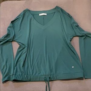 NWOT Fig jade green v neck sweater